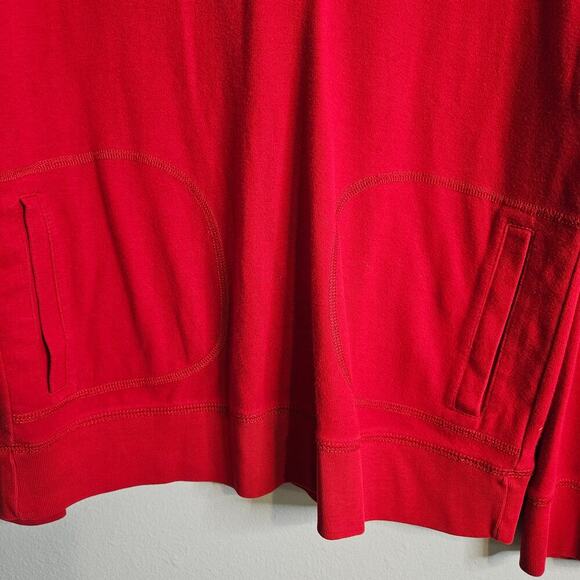Chaps Ralph Lauren Womens Red Long Sleeve Knit Shirt Snap Front Stretch Size M - Picture 4 of 10